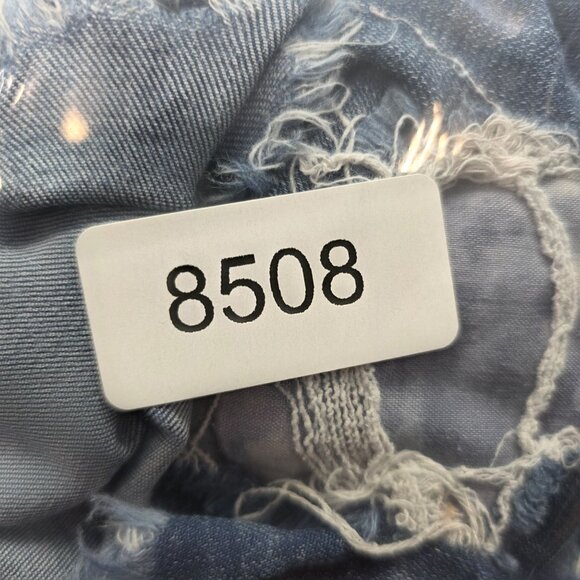 Womens American Eagle Outfitters Blue Denim Midi Shorts Distressed Stretch 6 - Picture 10 of 10